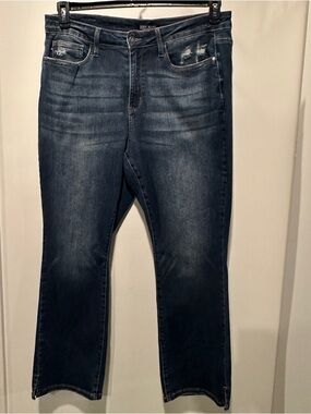 Judy Blue Indigo Bootcut Jeans with Light Whiskering 18WS